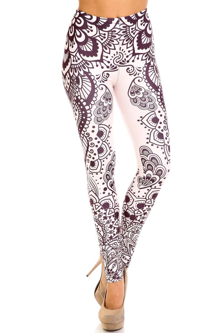 Creamy Soft Creamy Tribal Mandala Leggings - USA Fashion™