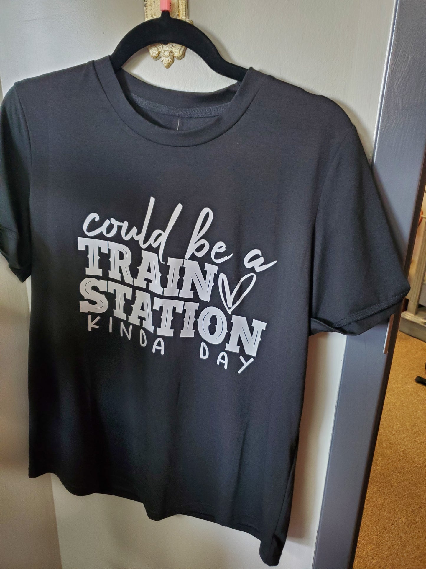 Train Station T Shirt Black