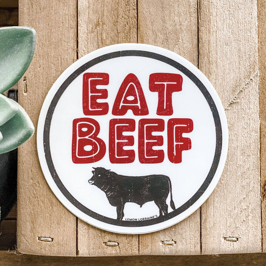 EAT BEEF Sticker