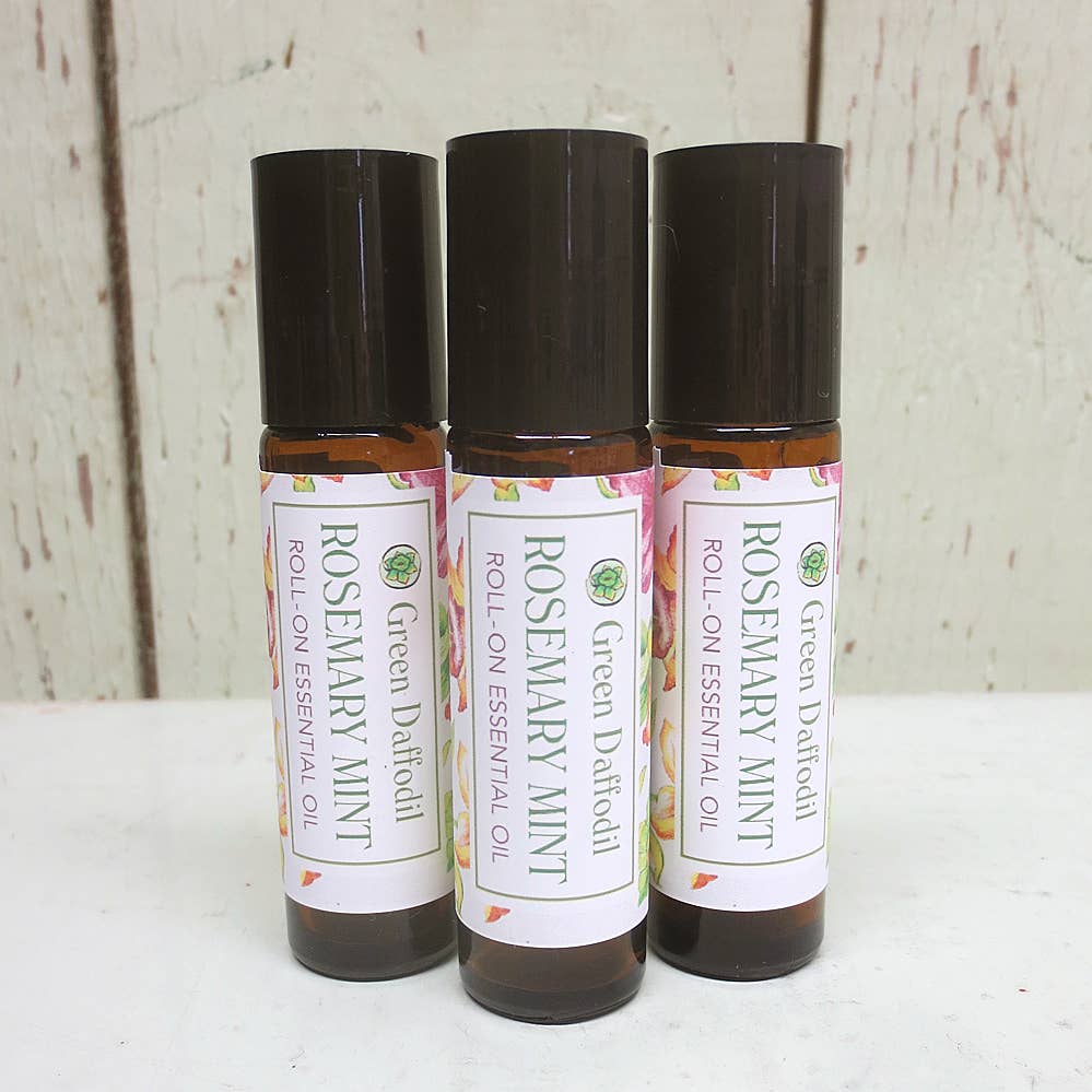Rosemary Mint Roll-On Essential Oil Bottle Amoratherapy