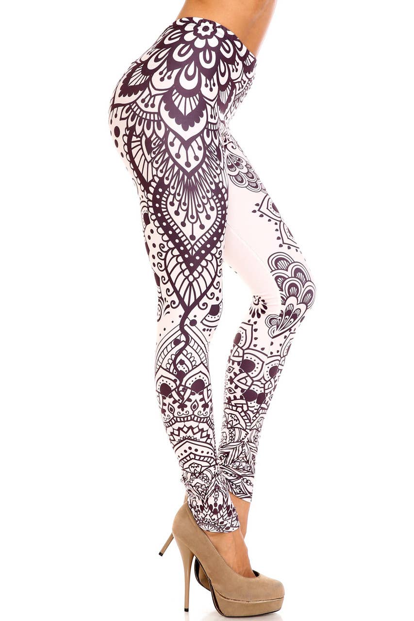 Creamy Soft Creamy Tribal Mandala Leggings - USA Fashion™