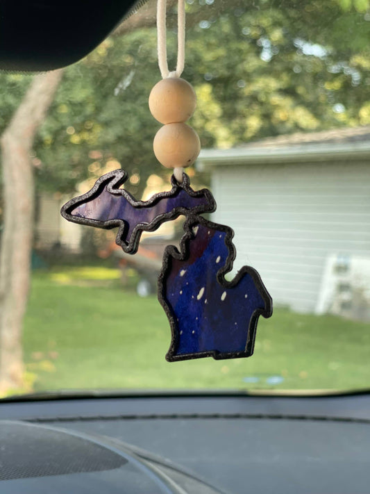 Michigan Proud Gifts - Michigan Suncatcher Car Charm Northern Lights