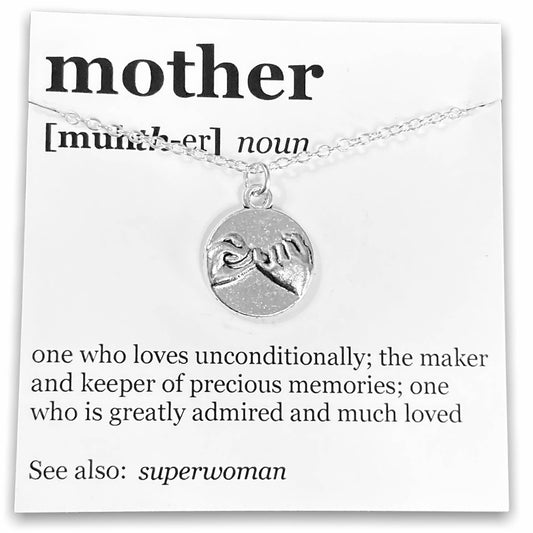 Mother's Day Pendant Necklace on "Mother" Dictionary Card