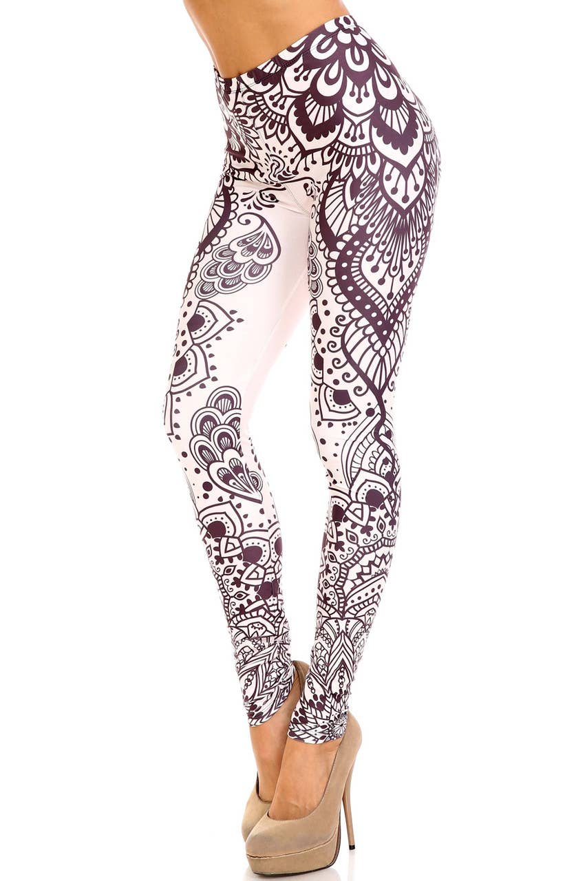 Creamy Soft Creamy Tribal Mandala Leggings - USA Fashion™