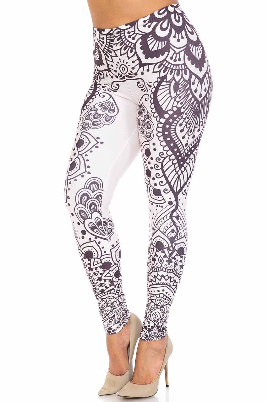 Creamy Soft Creamy Tribal Mandala Leggings - USA Fashion™