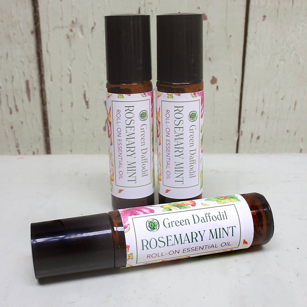 Rosemary Mint Roll-On Essential Oil Bottle Amoratherapy