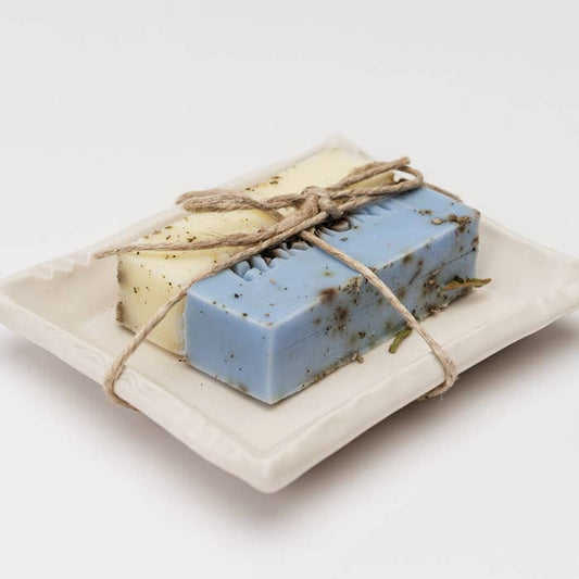 Rosemary/Sage/Basil Goat Milk Soap w/Dish