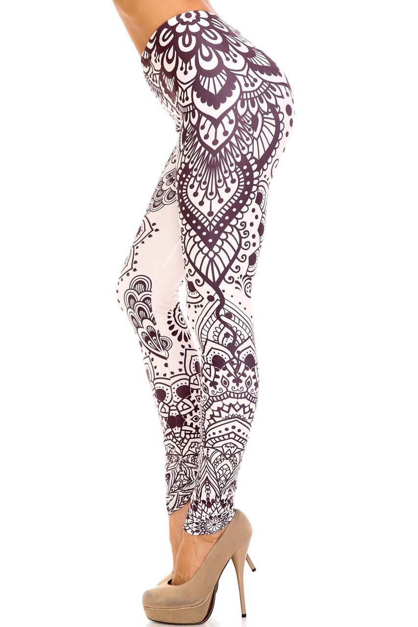 Creamy Soft Creamy Tribal Mandala Leggings - USA Fashion™