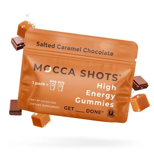 Mocca Shots Salted Caramel Chocolate Caffeine Gummy One Packet