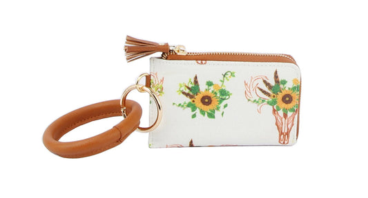 TOP ZIP FLORAL WRISTLET Fahion Wallet