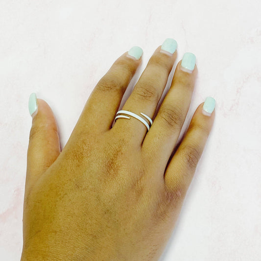 Never Fade Color Swirl Ring: Mint