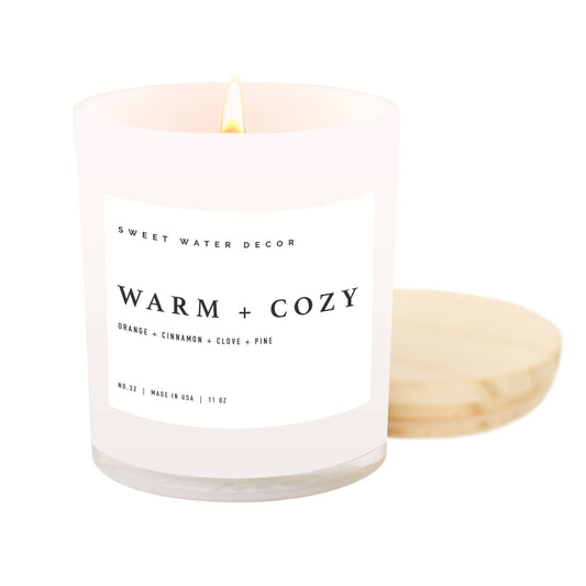 Sweet Water Decor - Warm and Cozy 11 oz Soy Candle- Christmas Home Decor & Gifts